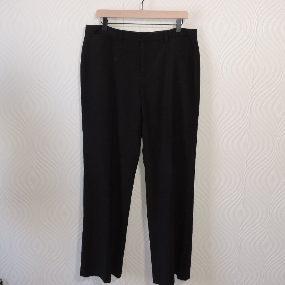 Banana Republic Martin Trouser Suit Pant Lined Stretch Wool Black Sz 12 EUC